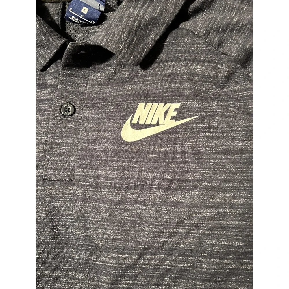 Vintage 90s Nike Golf Blue Vented Short Sleeve Collared Polo Shirt -Small (a6)